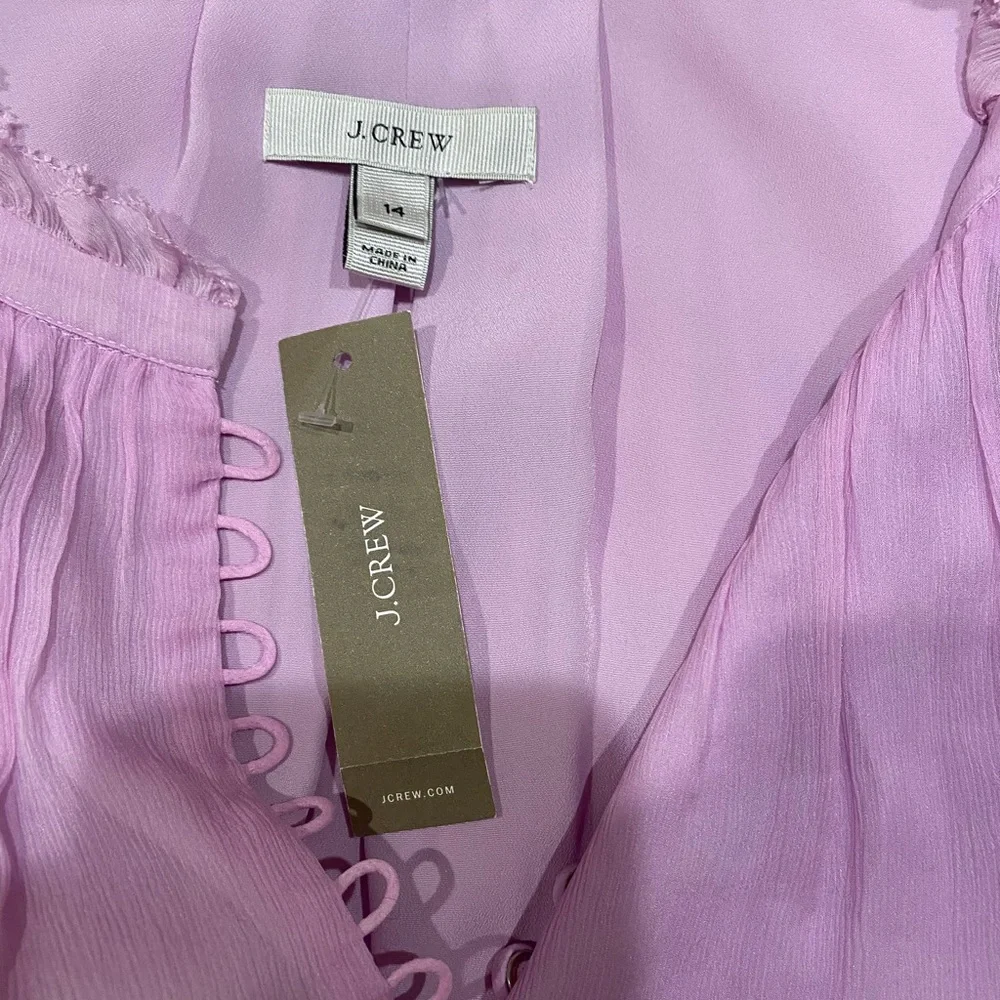 J Crew Pink Silk Sleeveless Women's Top size 14